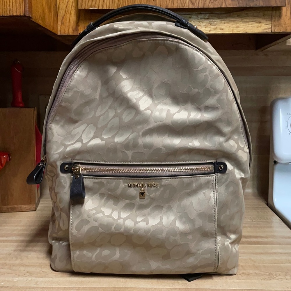 Michael Kors leopard backpack